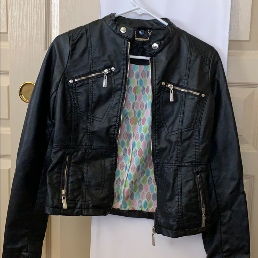 Faux leather jacket